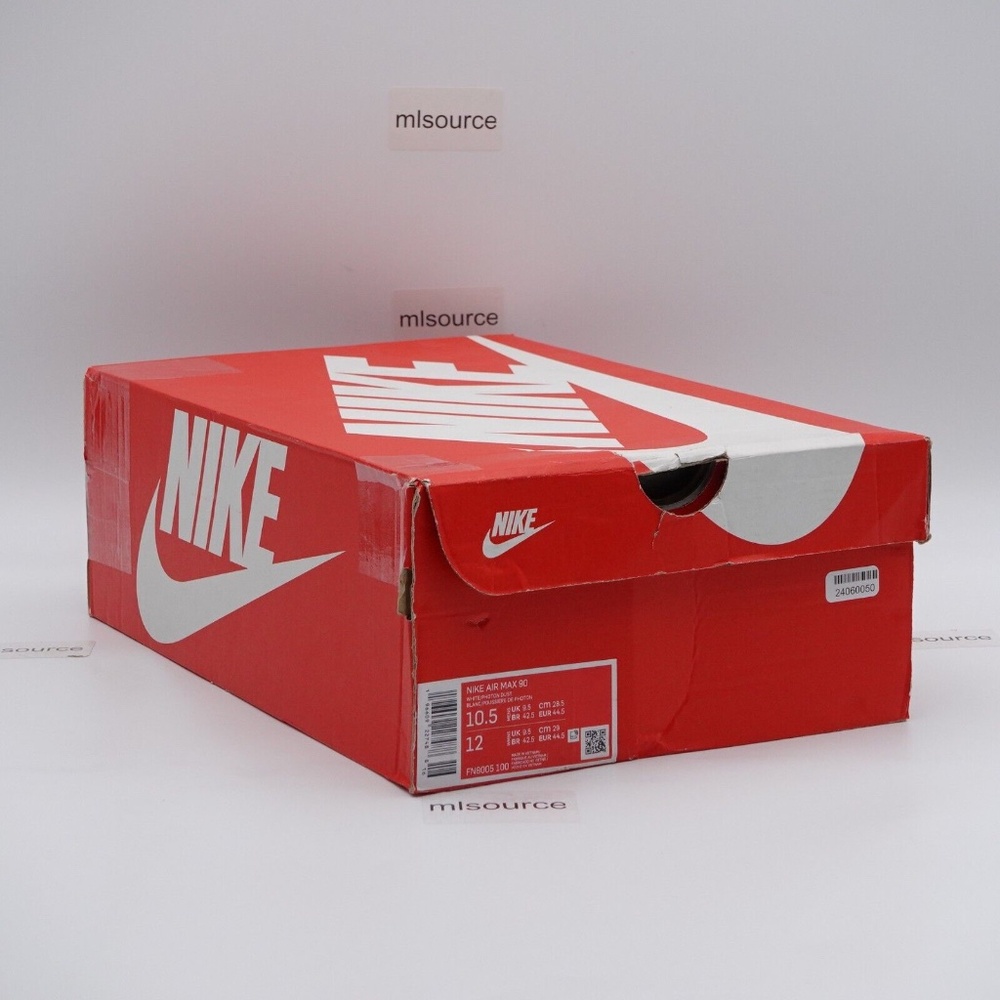 NEW Men's Nike Air Max 90 Jewel Swoosh Sneakers FN8005-100 White - Picture 12 of 16